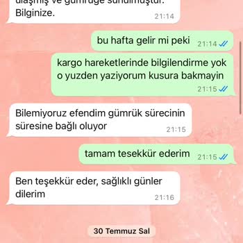 Kedibu Teslim Edilmeyen Sipariş Ve İlgisizlik