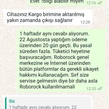 Roborock Almak Pişmanlıktır. Servisi Çok Kotu