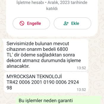 Roborock Almak Pişmanlıktır. Servisi Çok Kotu