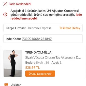 Trendyolmilla İademi Gerçekleştirmiyor! Ürünüm Kayıp!