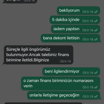 Touché Privé Paramı İade Etmiyor