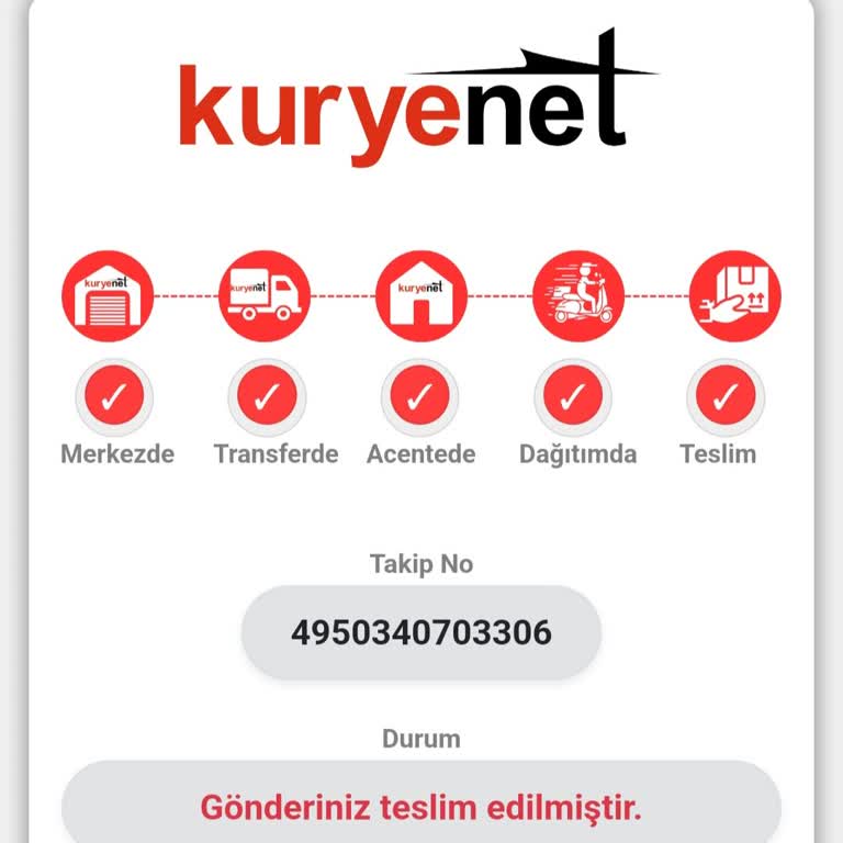 Kuryenet-teslim Edilmeyen Banka Kartı