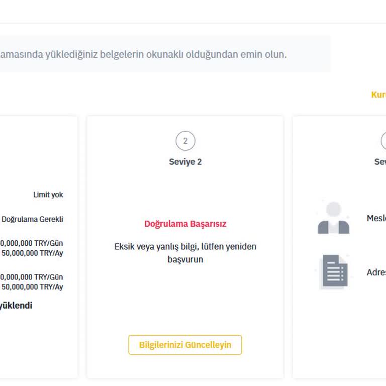 Binance TR 2. Onay Alınamıyor!
