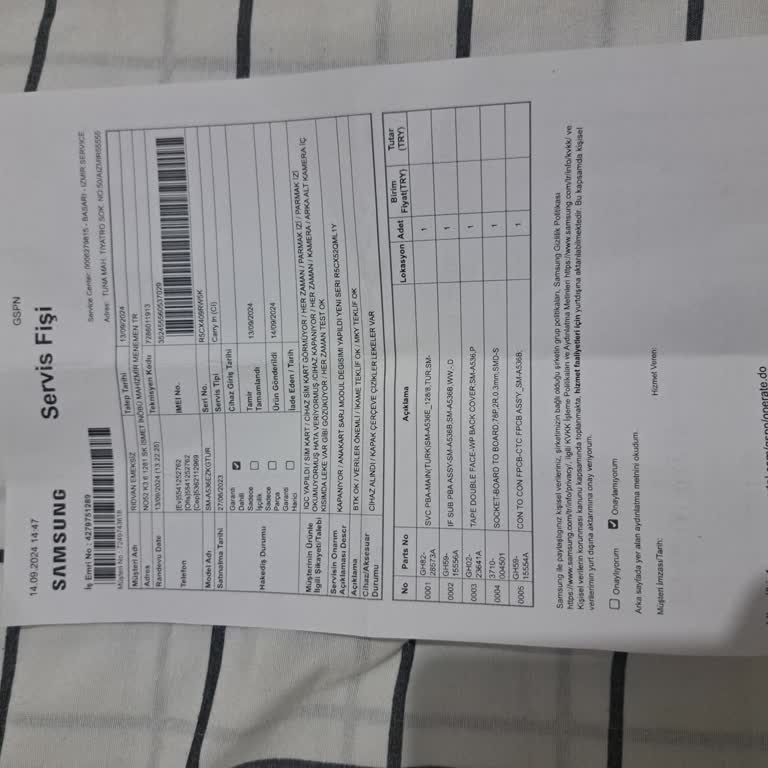 Samsung Arızalı Cihaz Ve Destek