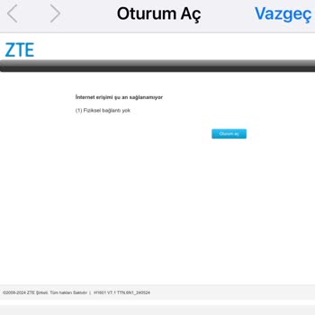 Türk Telekom Fiziksel Bağlantı Yok