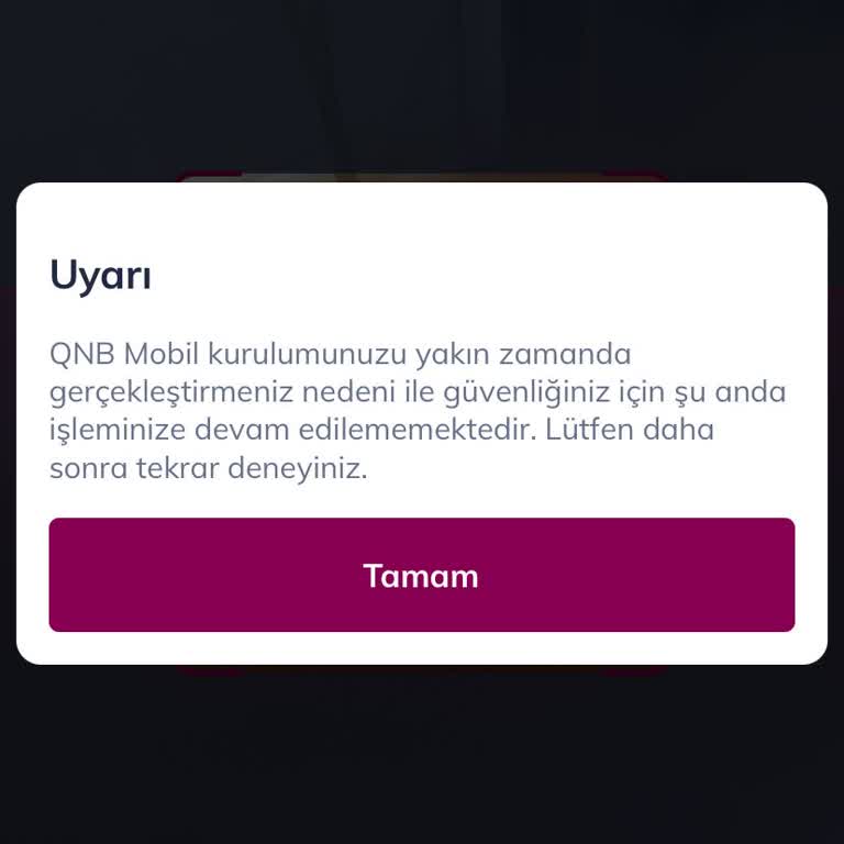 QNB Finansbank QR Kod İşlem Yapamama