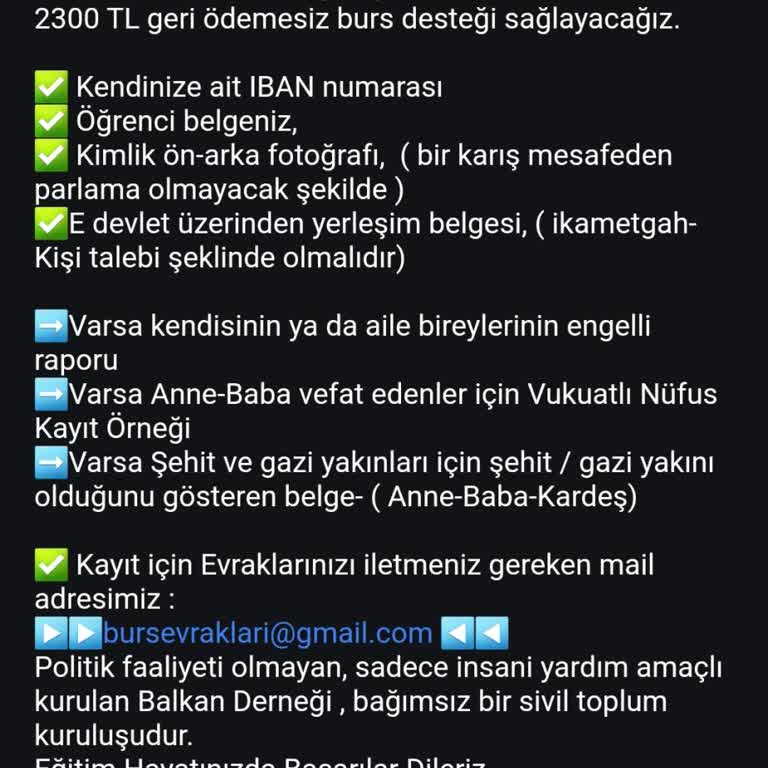 Burs Vaadiyle Dolandırıcılık Rumeli Balkan Vakfı Burs Başvurusunda Güvenlik Endişesi
