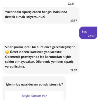 Getir Siparişim İade Edilmedi Ve Teslimat Gecikti