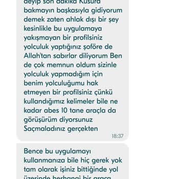 Blabla Car Sürücü Yolculuğu Gerçekleştirmediğim İçin Hakaret Etti.