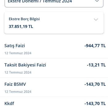 Denizbank Satış Faizi, Faiz BSMV, KKDF