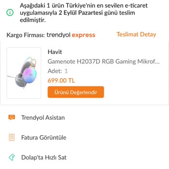 Trendyol'dan Aldığım Kulaklık 1. Ayını Doldurmadan Kablosu Koptu