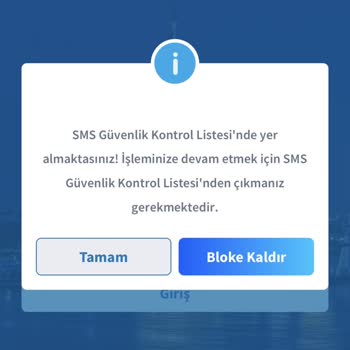 Halkbank SMS Güvenliği Listesi