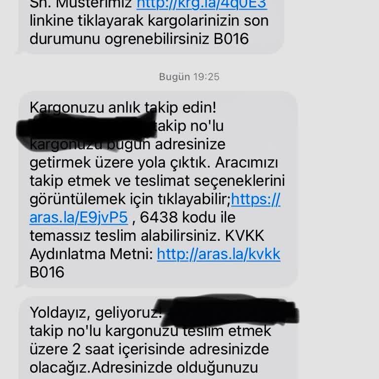 Balıkesir Kurtdereli Aras Kargo Yalan Beyan