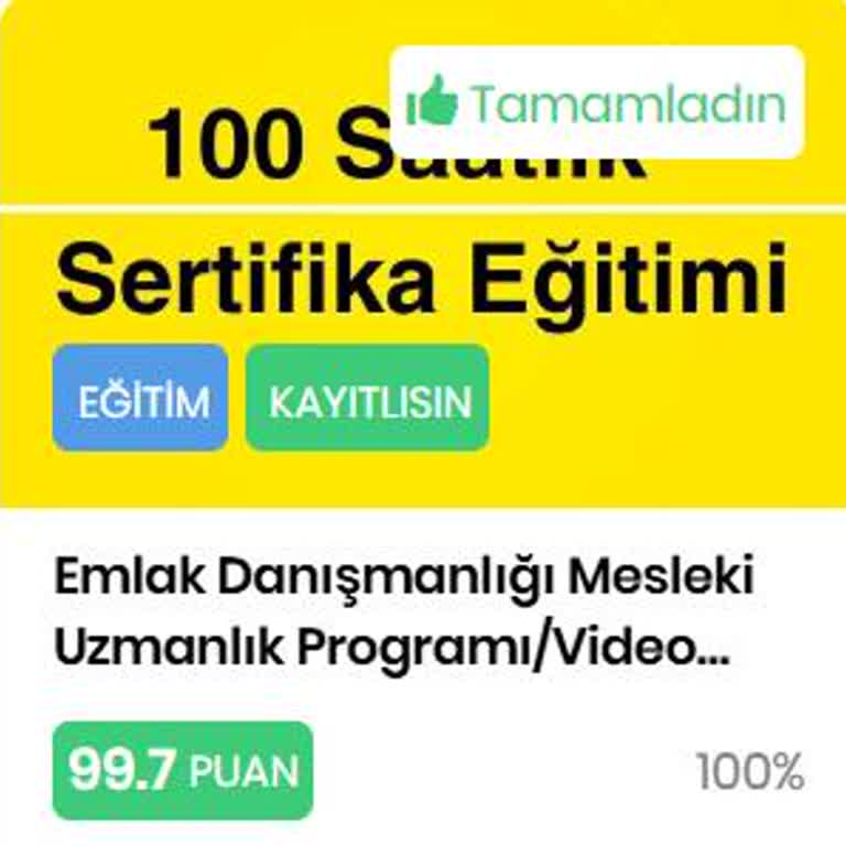 Sahibinden Akademi Sertifika Vermiyor!