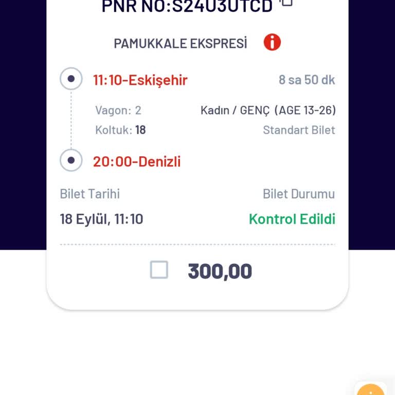 TCDD Denizli Seferinin Vaat Edilen Saatte Varmaması