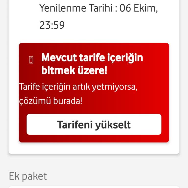 Vodafone Yanımda Uygulamasında Paket Sorunu Ve Ek Maliyet!