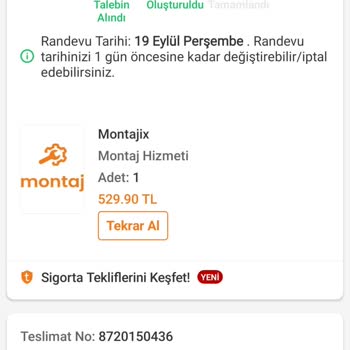 Trendyol Ve Montajix Kalitesiz Hizmet