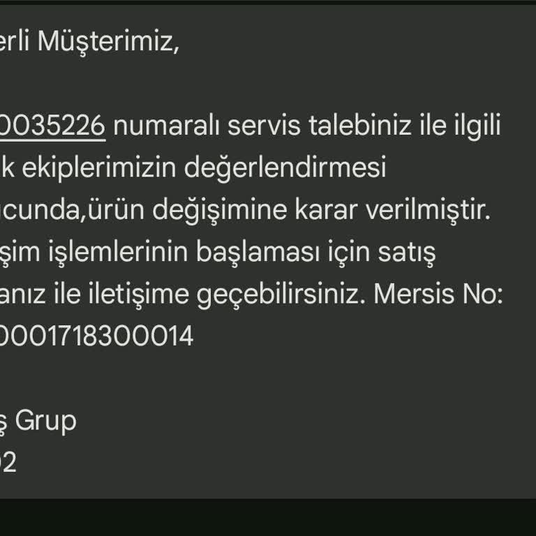 Yataş İzmir Çiğli Divanev Bayi Ürün Değişimini Yapmıyor.