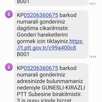 PTT Kargo Kargomun Teslimatını Yapmadı