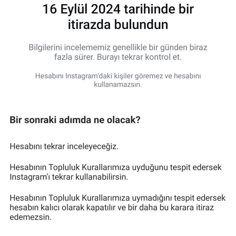 Instagram Hesabım Sebepsiz Yere Askıya Alındı T. C. Mi Kabul Etmiyor