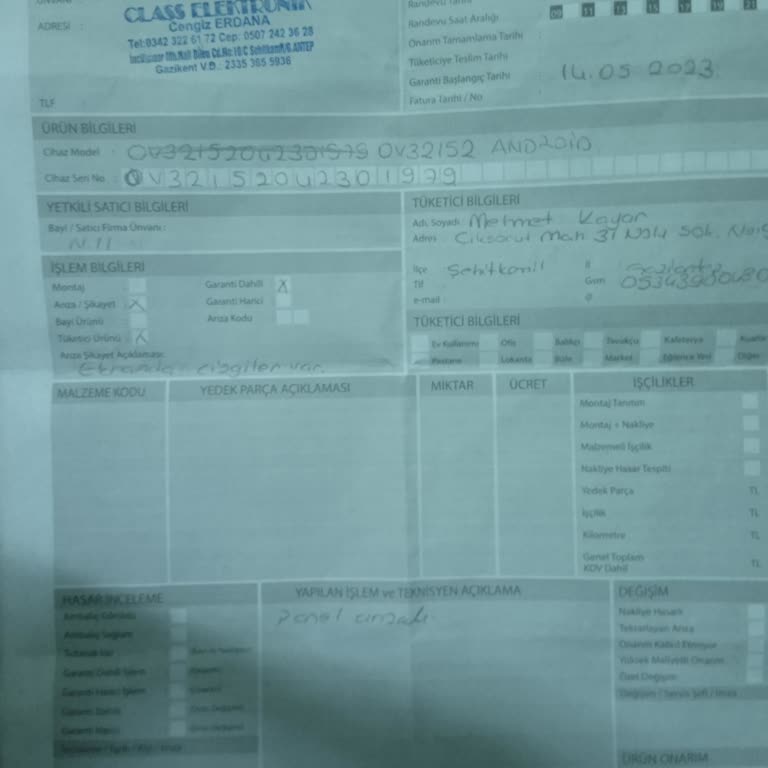 Onvo Müşteri Hizmetleri Ve Teknik Servis