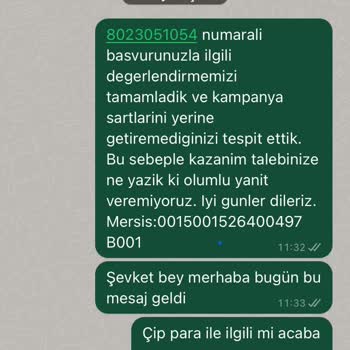 Akbank Fatura Talimatlarına Verilmeyen Çip Para.