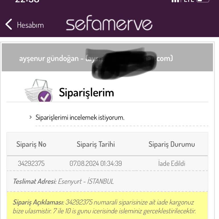 Sefamerve Para İadesi Yapılmıyor