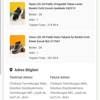 Modamizbir Ve MNG Kargo Ve Kargo Gelmedi