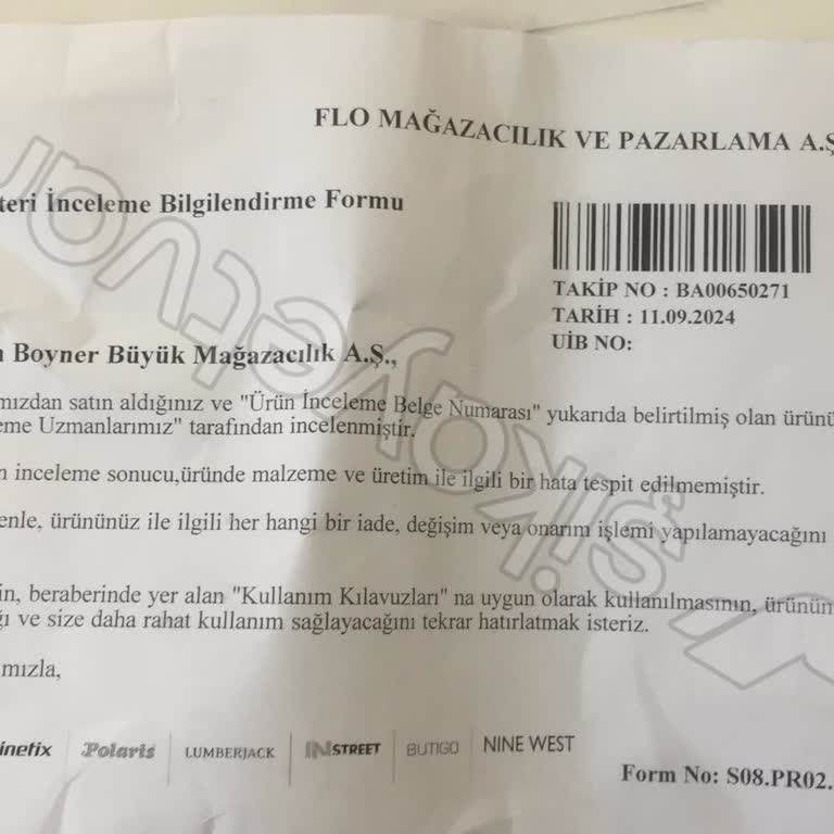 FLO Ayakkabı Reebok Ürünü Kabul Etmiyor