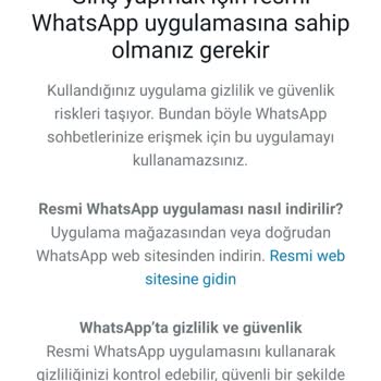 WhatsApp Uygulama Sorunları