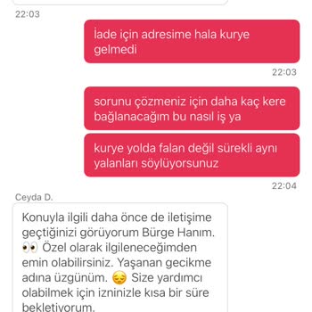 Yemeksepeti Sipariş Sorunu Ve İade Talebi