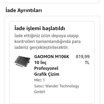 Amazon Hiç Gelmeyen Ürünün Para İadesi