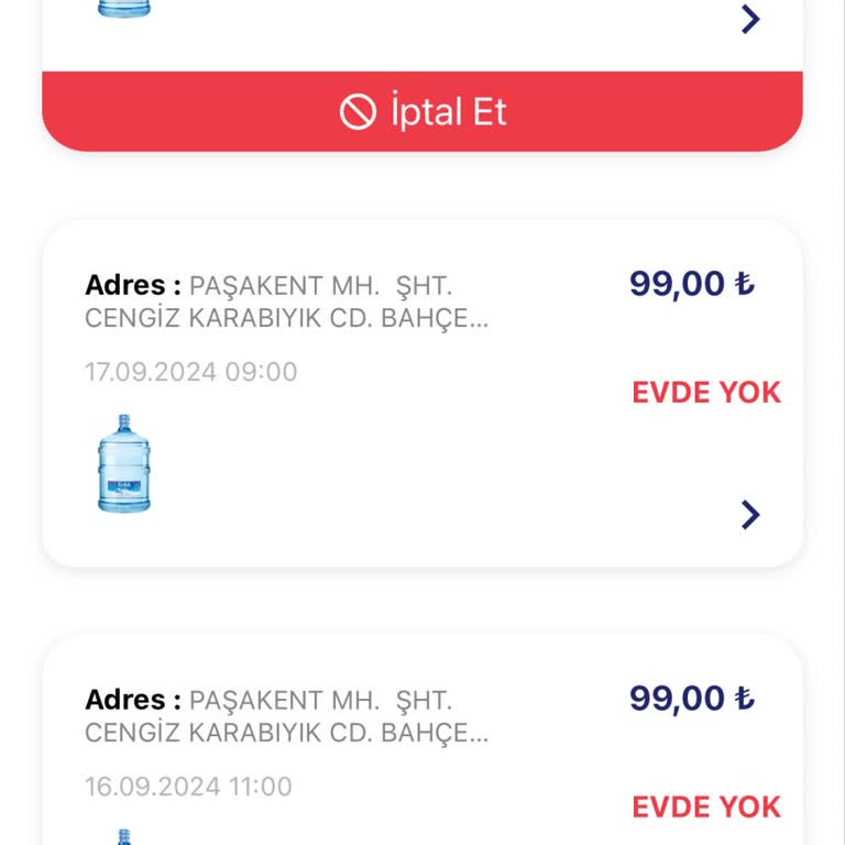 Erikli Su-ŞİKAYET-ÜRÜN Teslim Etmiyorlar