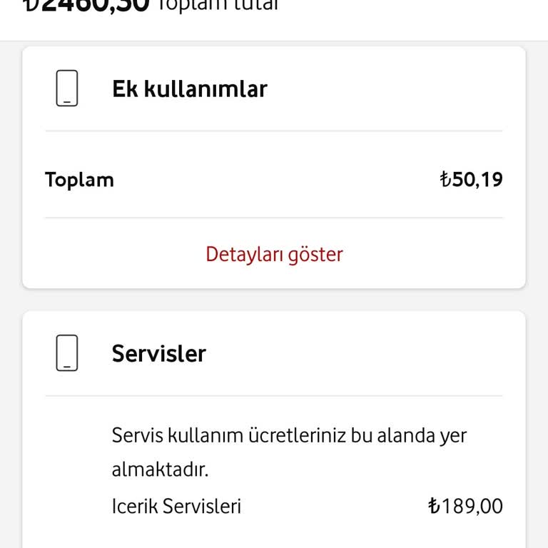 Vodafone Faturama Eklenen Bilinmeyen Ücret