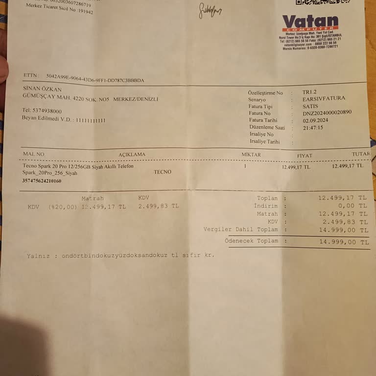 Vatan Bilgisayarda Fiyat Sorunu