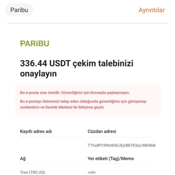 Paribu Hesabımdan Yapılan Yetkisiz İşlem