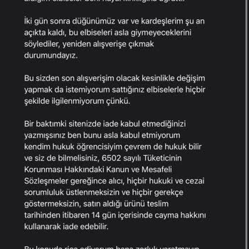Bliss Atelier Ürün Kalitesi Ve İade Sorunları Yaşadım