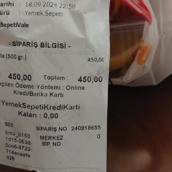 Köfteci Yusuf'un Yemeksepeti Üzerinden Gönderilmeyen Köfte Ürünü.