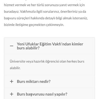 Yeni Ufuklar Eğitim Vakfı (Burs) Yeni Ufuklar Vakfı Şikayet
