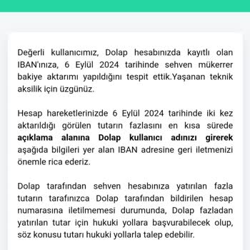 Dolap İki Defa Para Yollayıp İadesini İstedi
