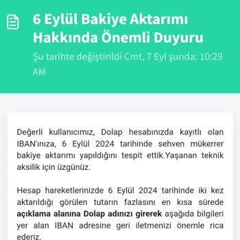 Dolap İki Defa Para Yollayıp İadesini İstedi