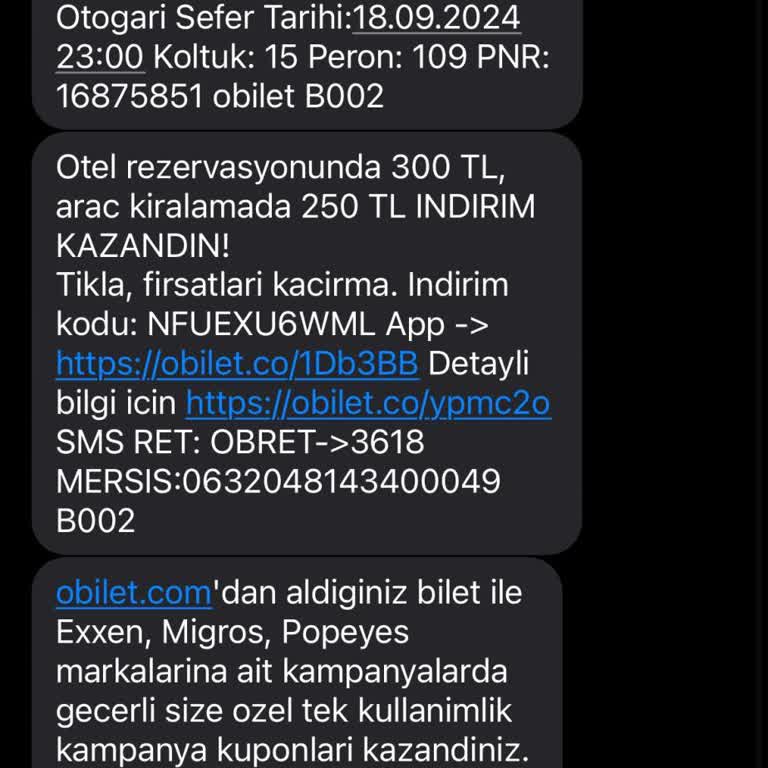 Obilet Sistemde Yanlış Anlaşılma Nedeniyle Aşırı Derecede Mağdur Kaldım