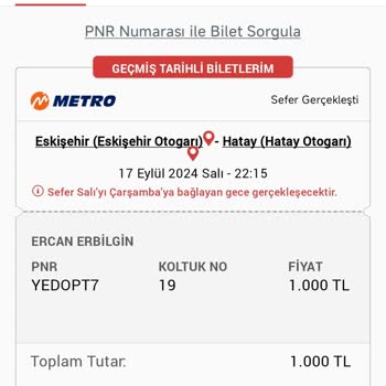 Metro Turizm Geç Kalkan Araç Ve Lakayıt Personel Sorunu