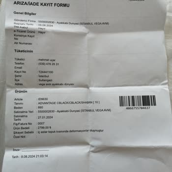 Adidas Ayakkabı Kalitesizliği Kısa Sürede Tüm İç Astarı Yırtıldı