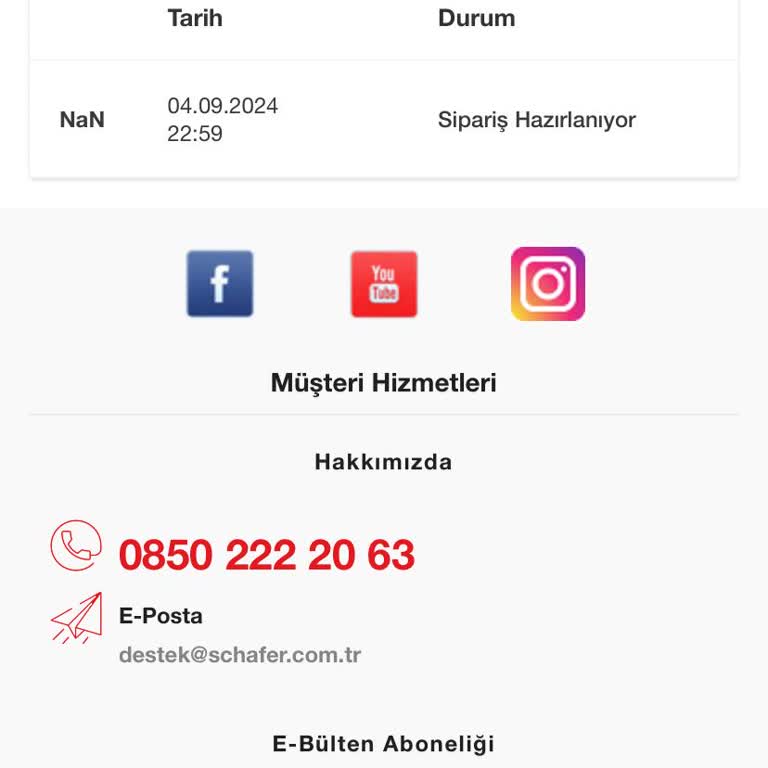 Schafer Ürünümü 15 Gündür Göndermiyor