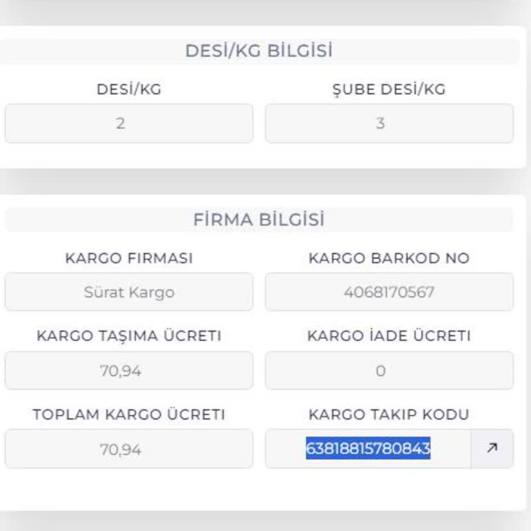 Sürat Kargo Litros Şube Ürünüm Nerede?