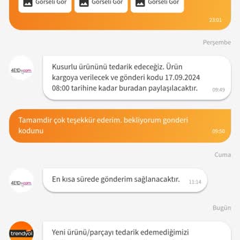 Trendyol'dan Aldığım Yemek Takımında Kırık Parça Sorunu