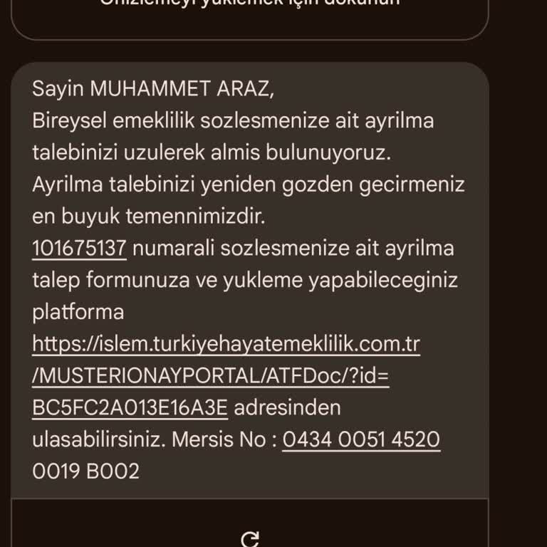 Türkiye Hayat Emeklilik Otomatik BES Katılımından Ayrılma Sorunu