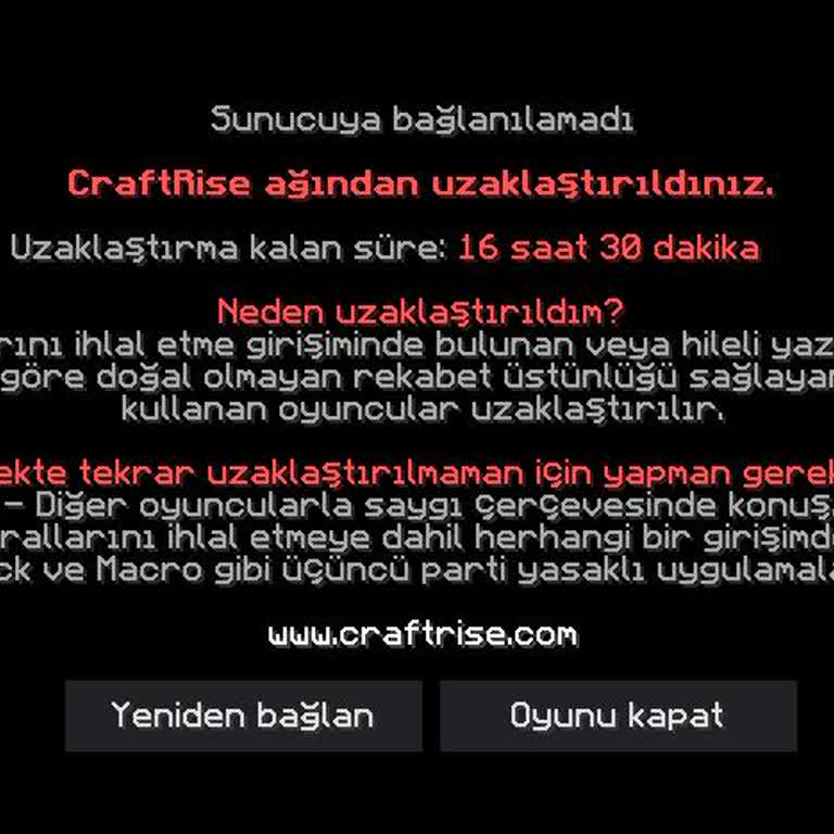 Craftrise Hesabıma Giremiyorum Yardım Edin