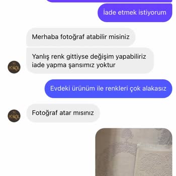 Püskül Halı Görselden Farklı Renk Yolluyor